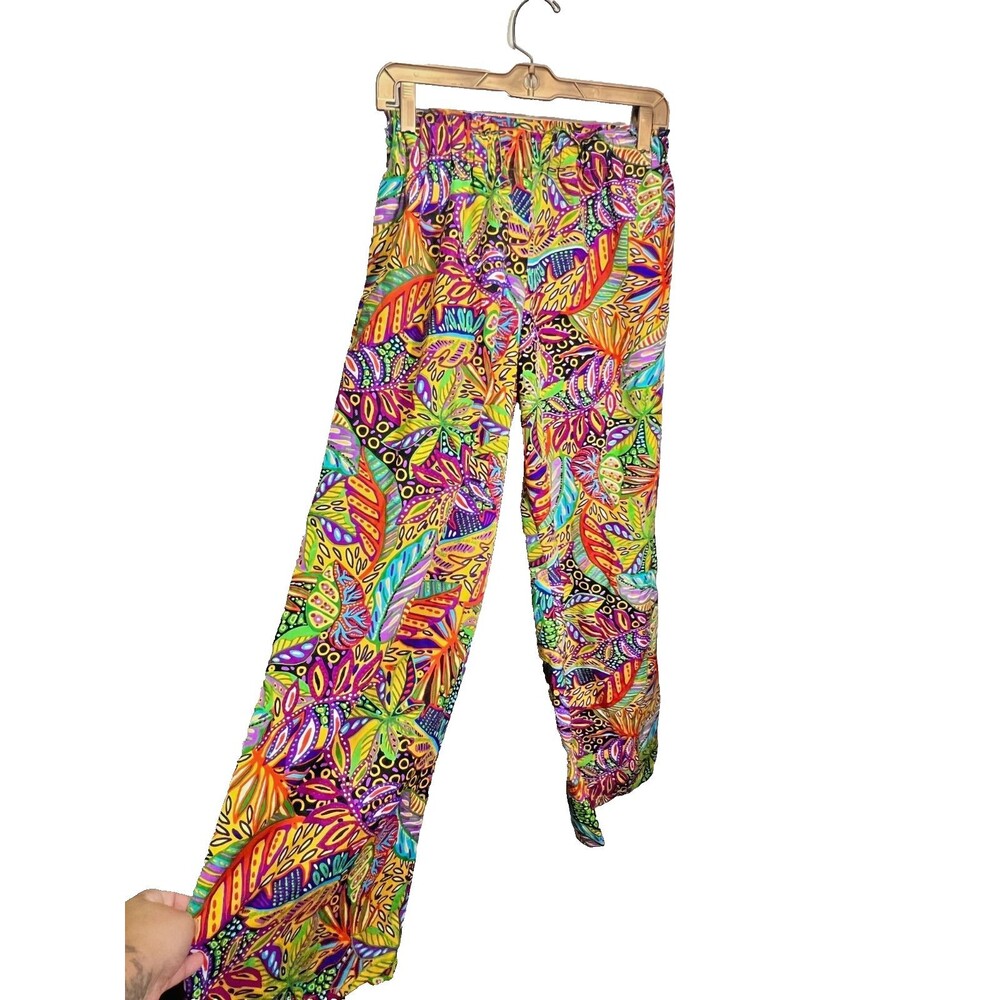 Live 4 Truth Wide Leg Pants Size S Women's Retro Style Colorful Boho Chic